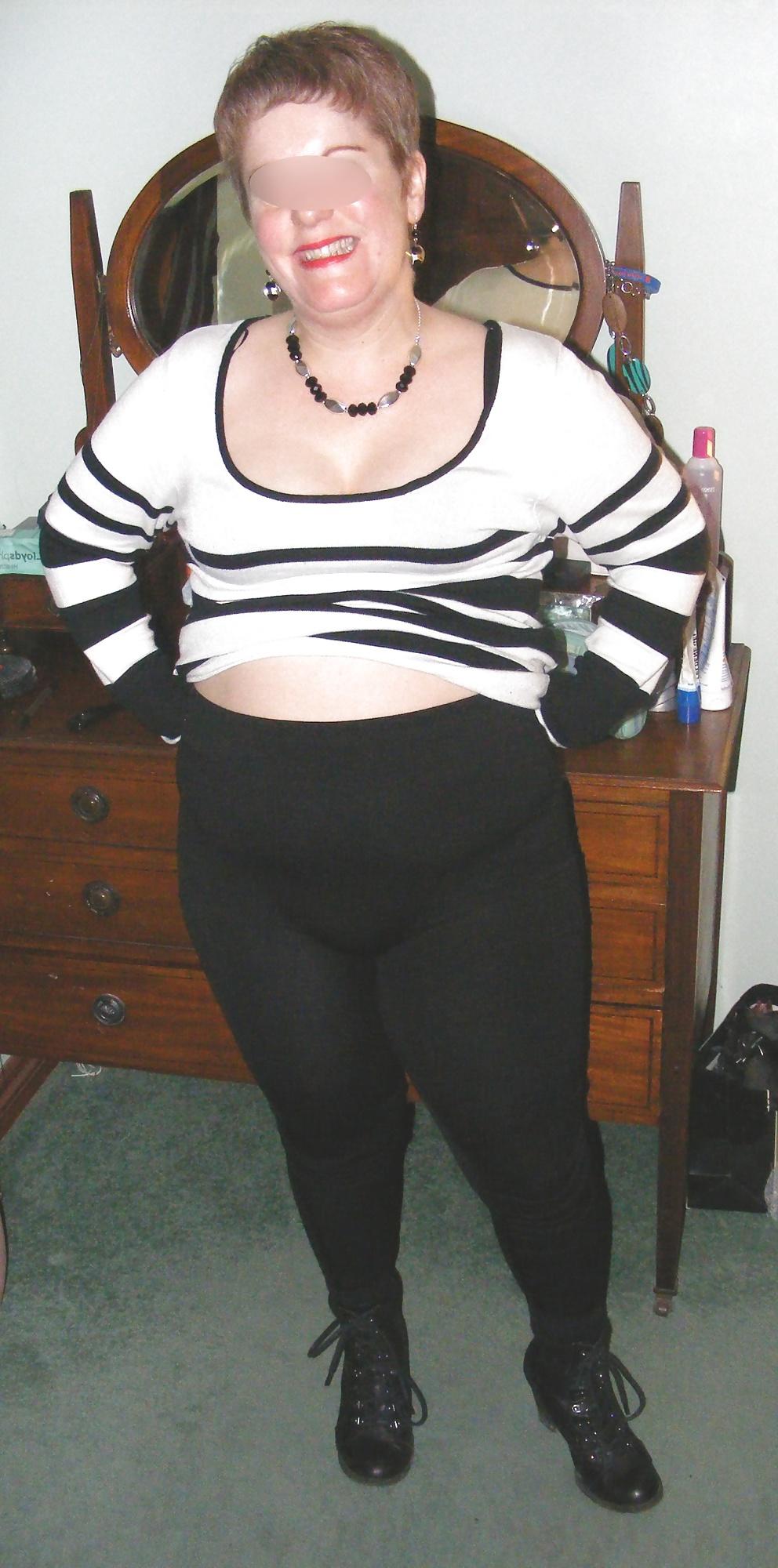 25P Slut in leggings and thong gets caned