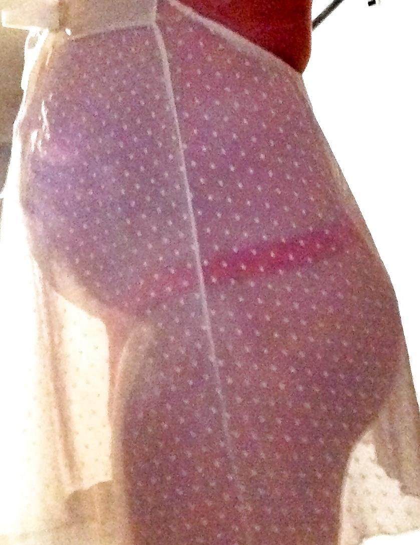 19P Curvy fat pregnant teen babe in see through lingerie