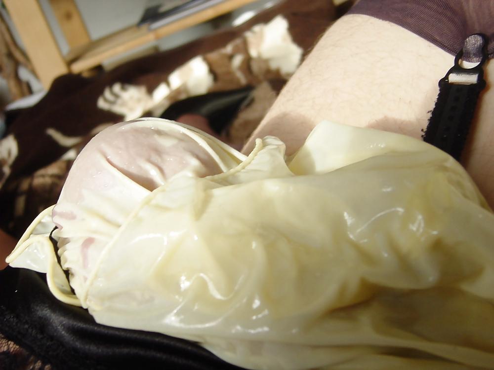 25P Nylon and condom play