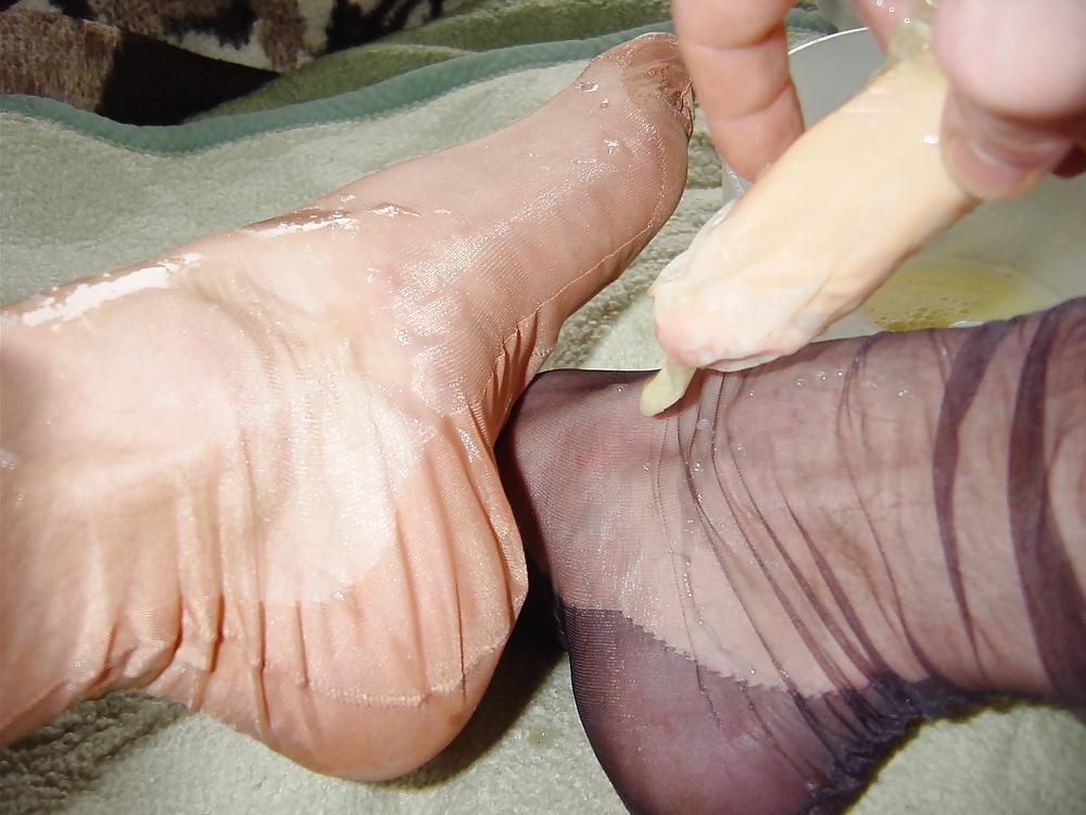25P Nylon and condom play 2