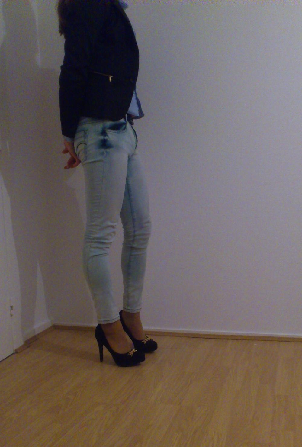 7P Me with news shoes and jean. young teen sissy crossdresse