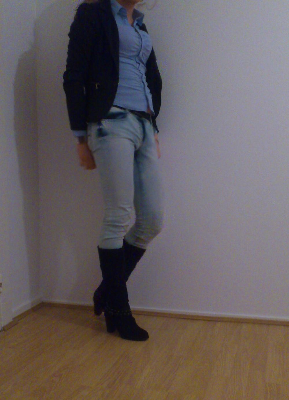 7P Me with news shoes and jean. young teen sissy crossdresse