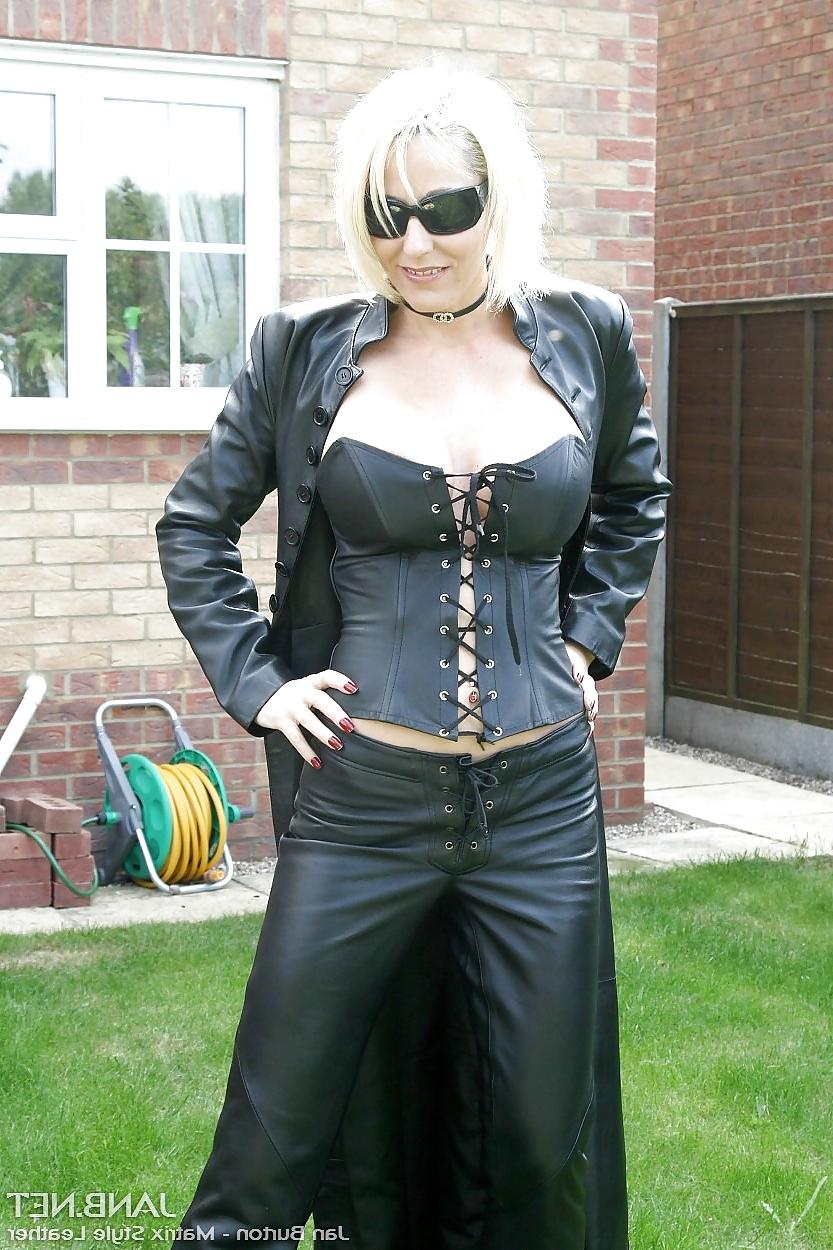 12P Blond haired milf in leather