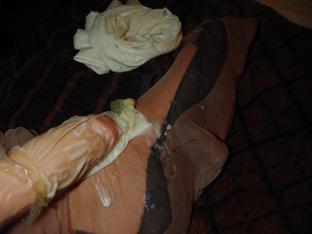 25P Nylon and condom play 6