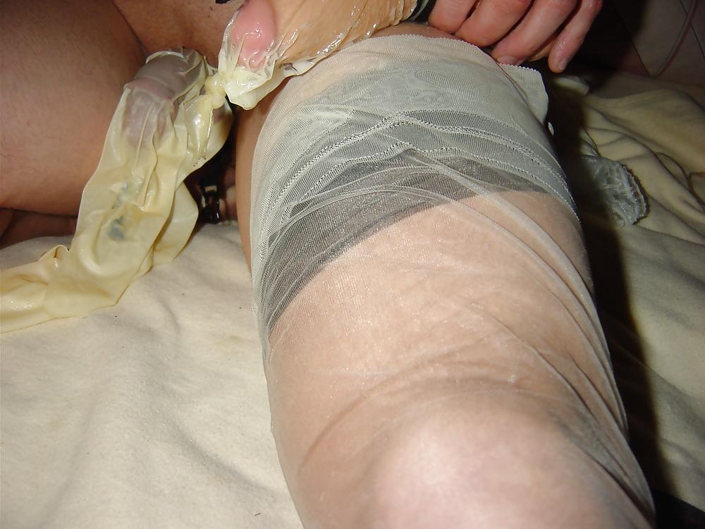 25P Nylon and condom play 6