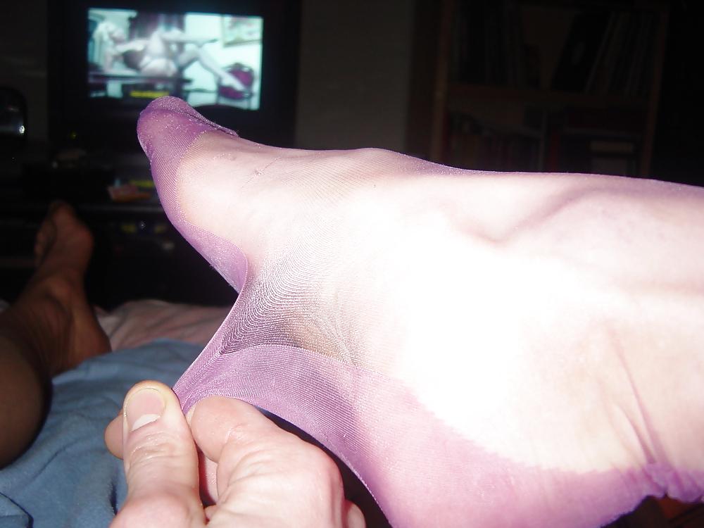 25P Nylon and condom play 6