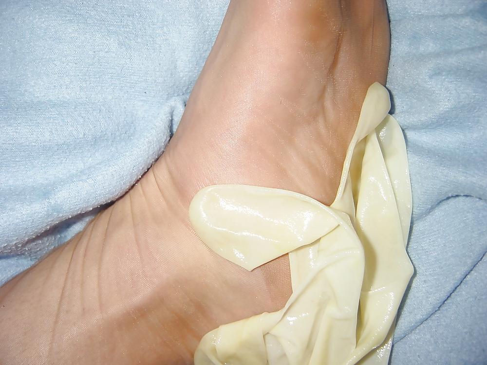 25P Nylon and condom play 6