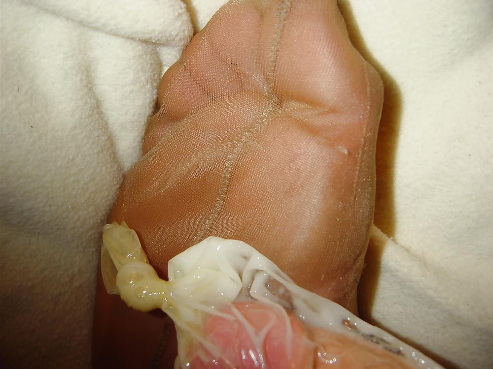 25P Nylon and condom play 6