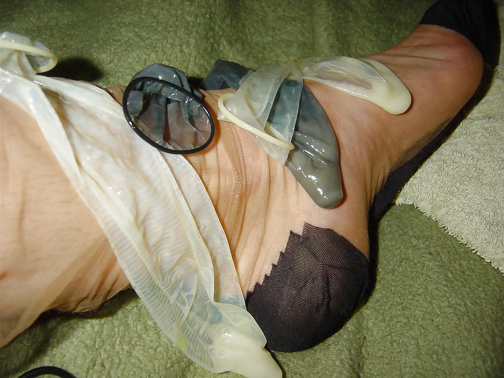 25P Nylon and condom play 9