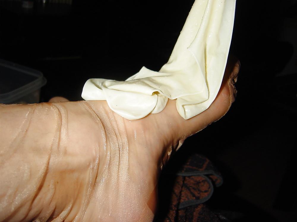 25P Nylon and condom play 9