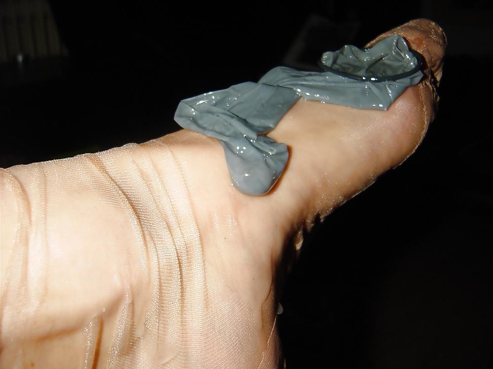 25P Nylon and condom play 9