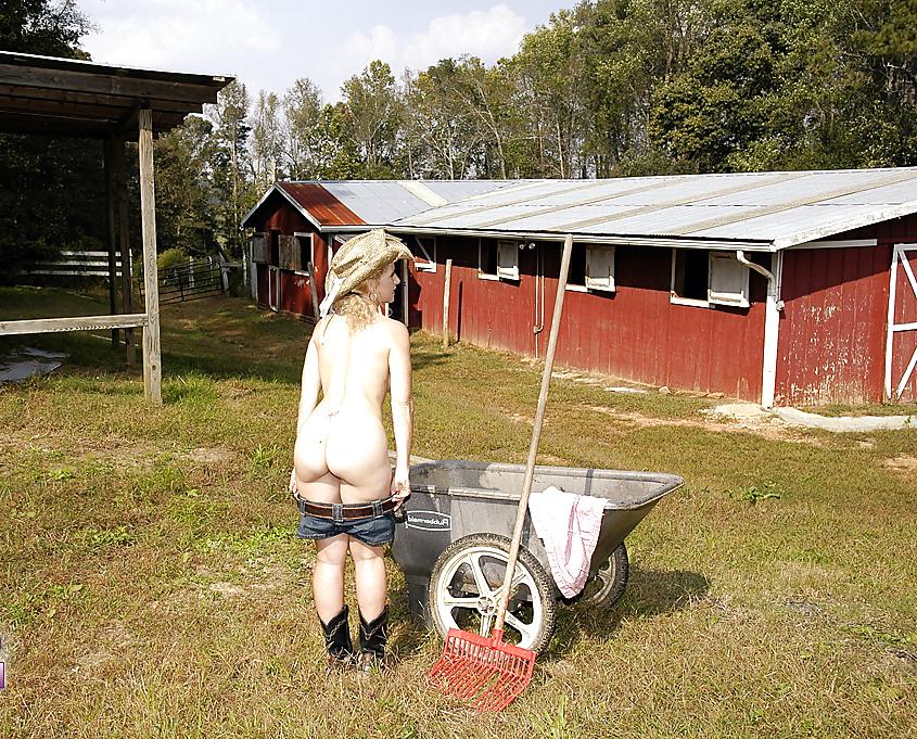 14P Blond hot milf by hard farm work