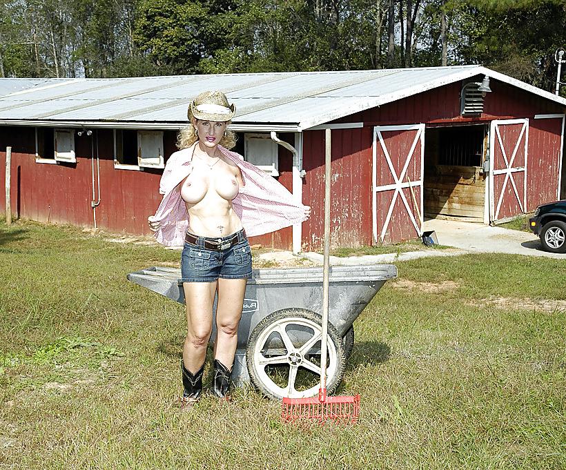 14P Blond hot milf by hard farm work