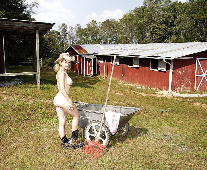 14P Blond hot milf by hard farm work