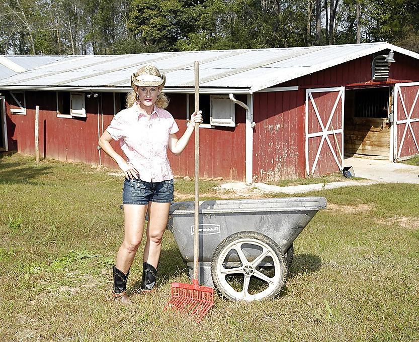 14P Blond hot milf by hard farm work