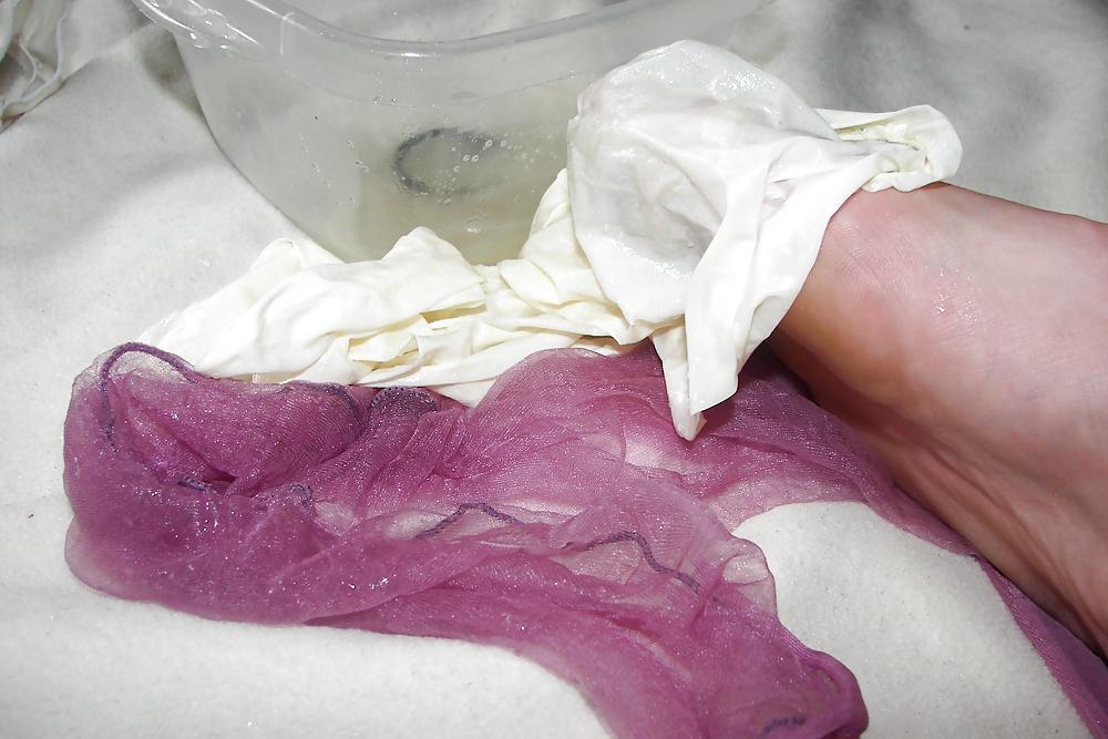 25P Nylon and condom play 10