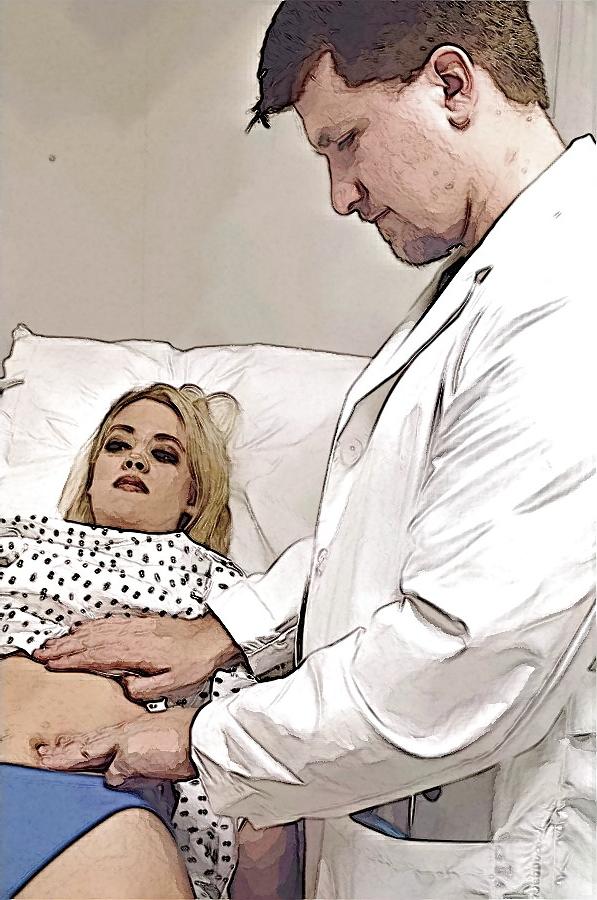 25P Maedchen beim Frauenarzt - Photoshop Art