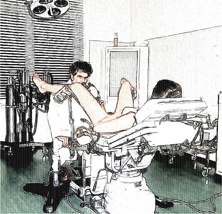 25P Maedchen beim Frauenarzt - Photoshop Art