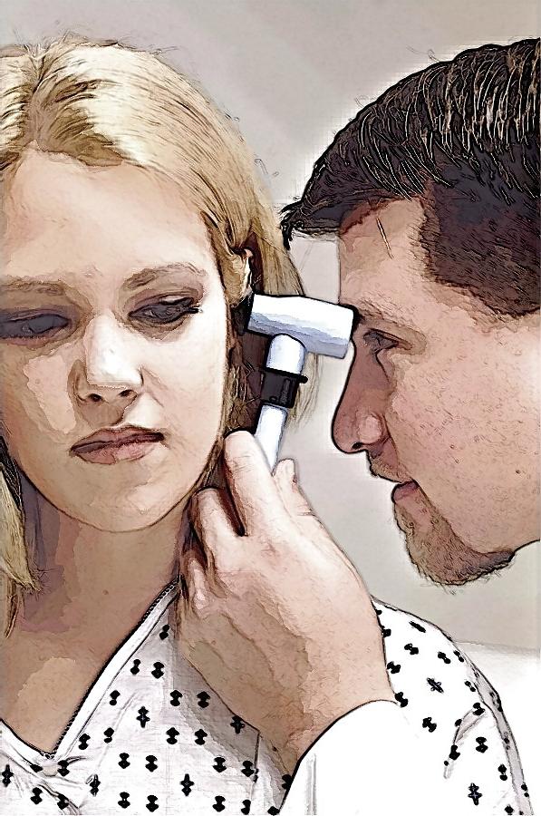 25P Maedchen beim Frauenarzt - Photoshop Art
