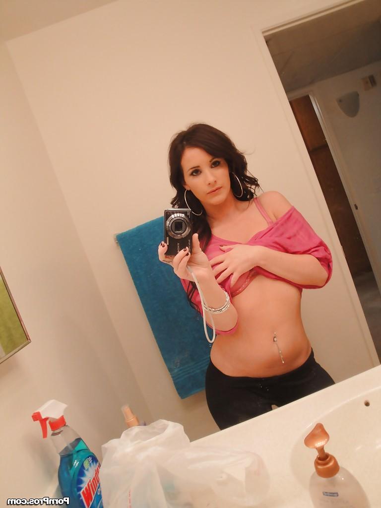 16P Barely legal teen Mia Valentine taking naked mirror selfies while undressing