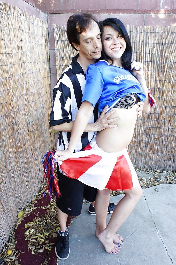 16P Young and pretty cheerleader Savannah gets banged deep outdoors