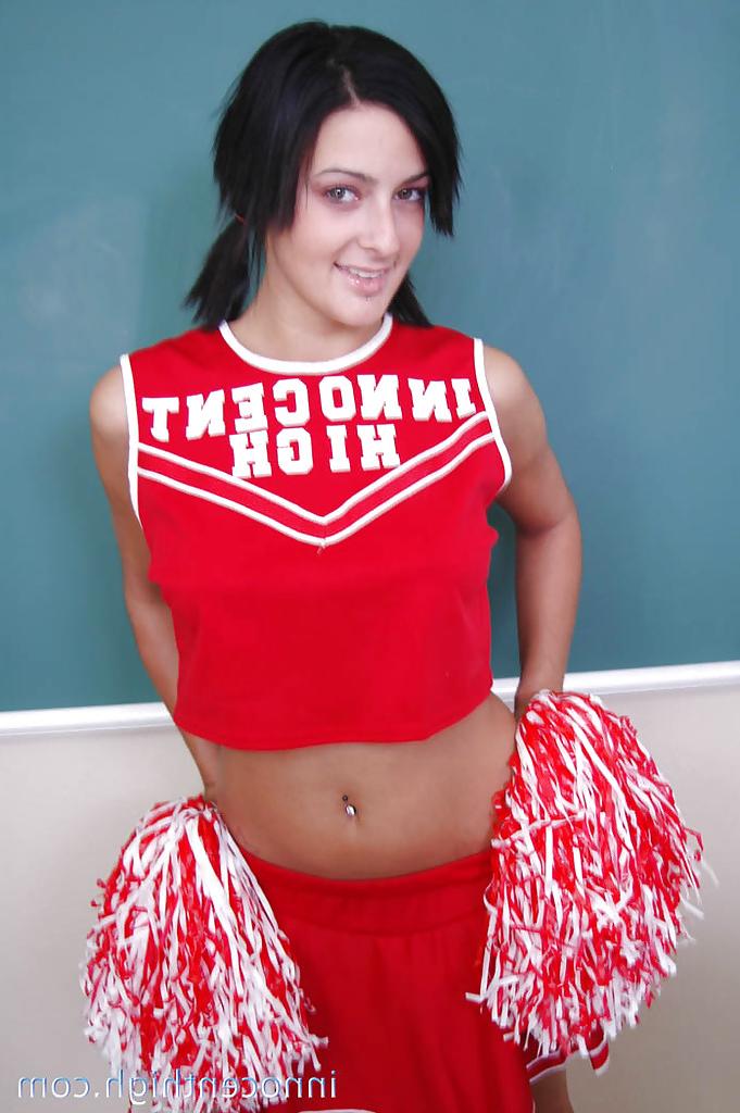 16P Brunette babe Presley undressing her shcoolgirl uniform for us