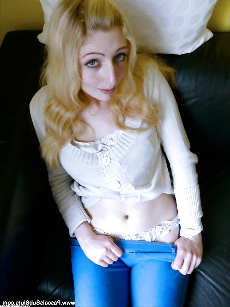 16P Busty Euro first timer Jessica Jensen shedding jeans before masturbating