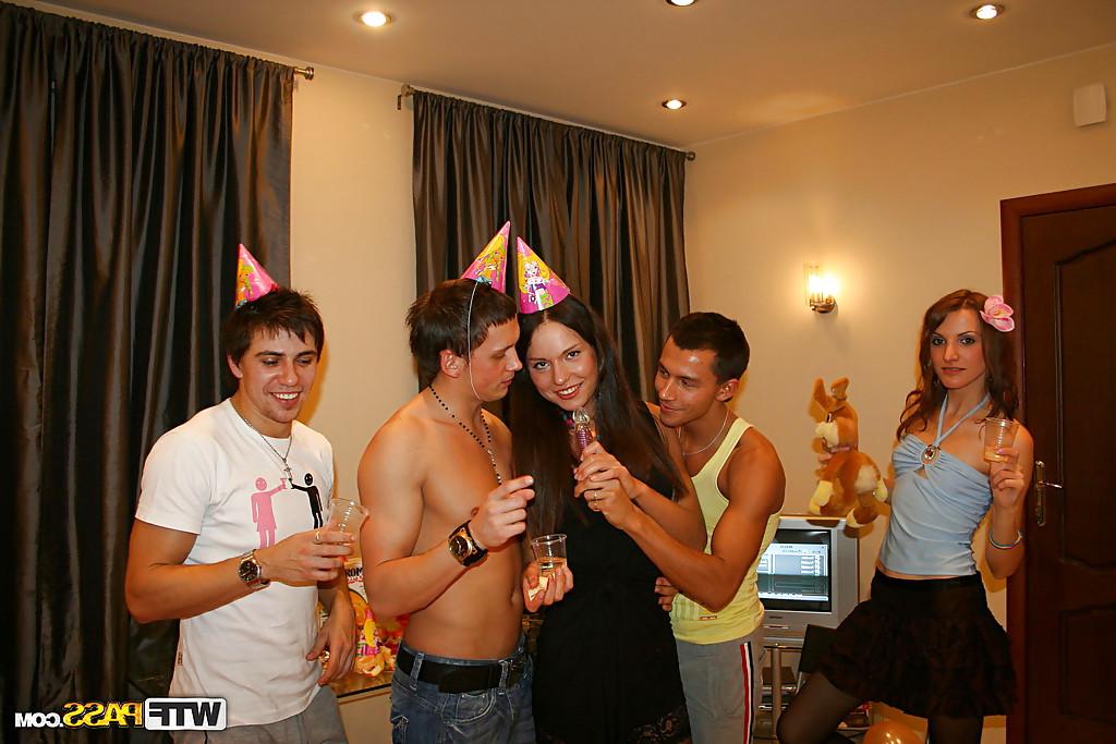 16P Promiscuous teenage hotties enjoy a wild groupsex at the birthday party