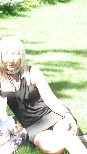 9P My Blonde Aunt in miniskirt