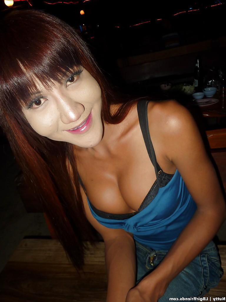 16P Busty young ladyboy Nutty jerking off her huge dick in bathroom