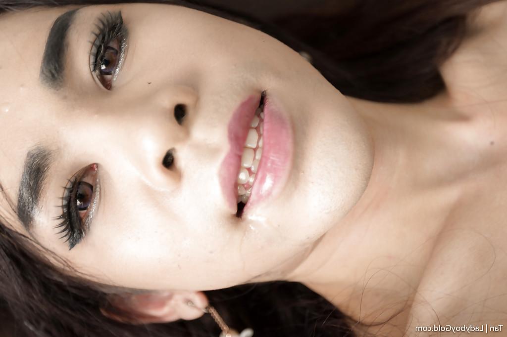 16P Pretty young Asian tranny Tan removes white panties to jerk off shedick