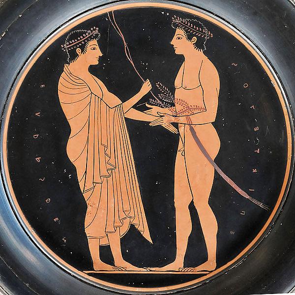 25P Nude Art on Antique Greek Pottery