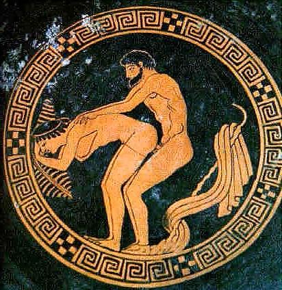 25P Nude Art on Antique Greek Pottery