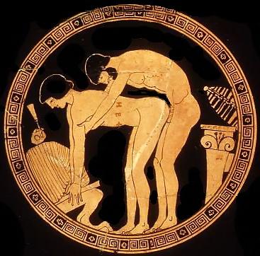 25P Nude Art on Antique Greek Pottery