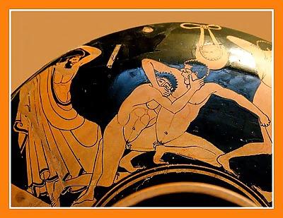 25P Nude Art on Antique Greek Pottery