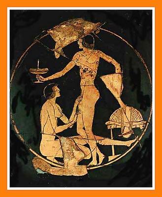 25P Nude Art on Antique Greek Pottery