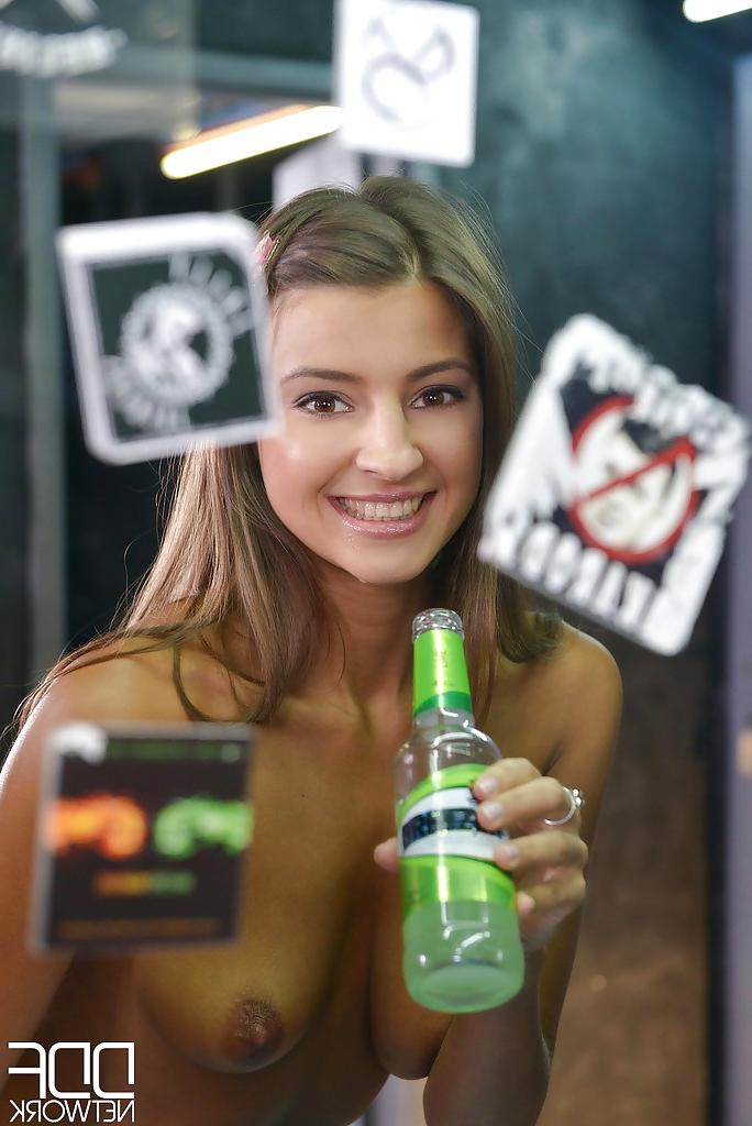 16P Teenage Melena Maria strips and drinks in her bathroom shower
