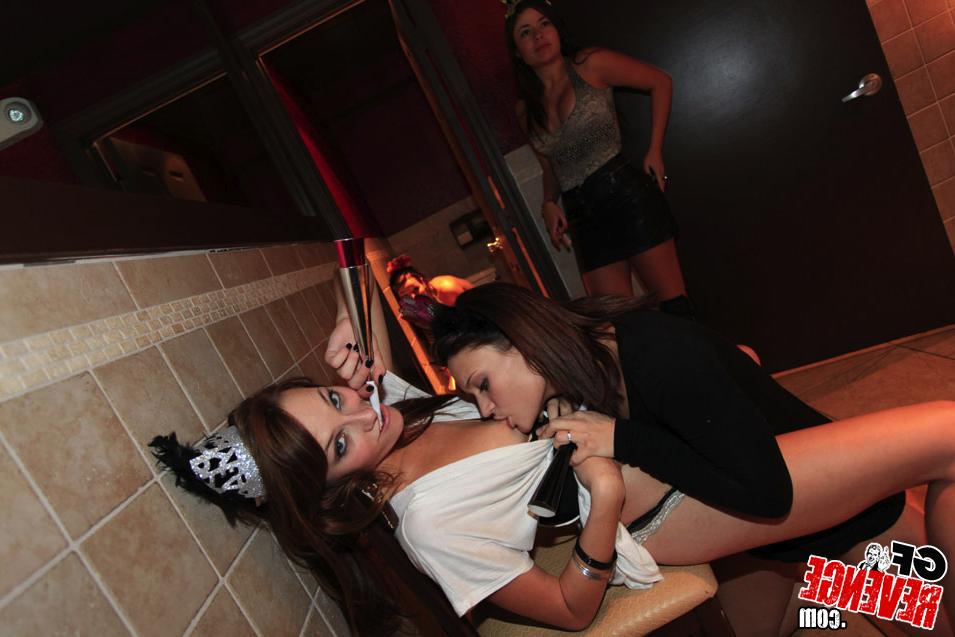 16P Drunk lesbian girlfriends havung fun, kissing and touching one another