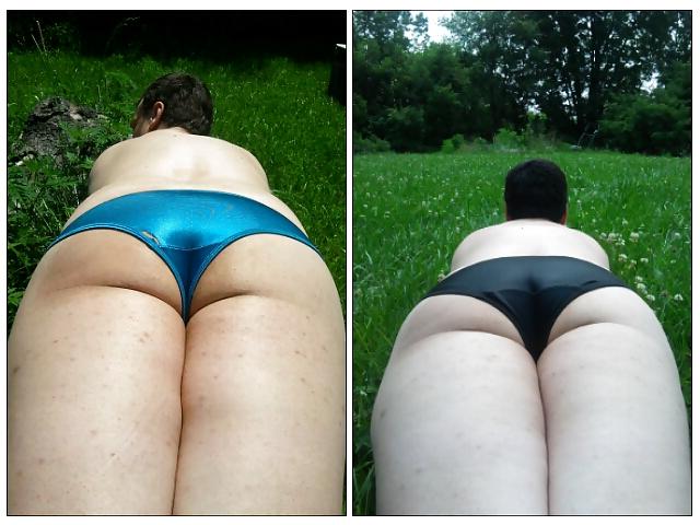 5P Haveing fun outdoors with Mistress made to show my panties 