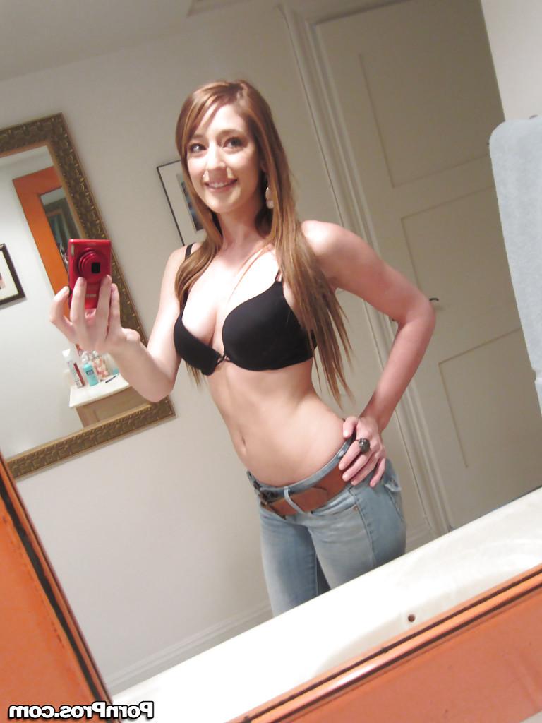 16P Tiny tit brunette Casana undressing in the bathroom to show herself