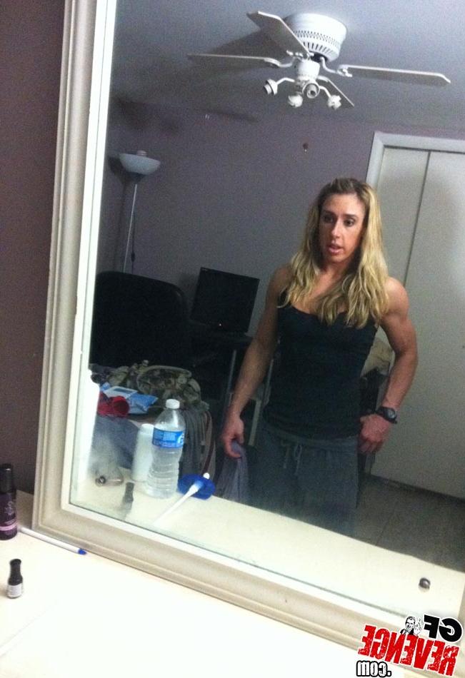 16P Sporty girlfriend taking a shower and fingering her shaved cunt
