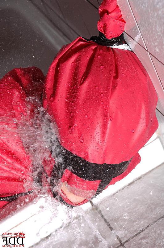 16P Miho Lechter wrapped in the bathroom for fetish shower humiliation