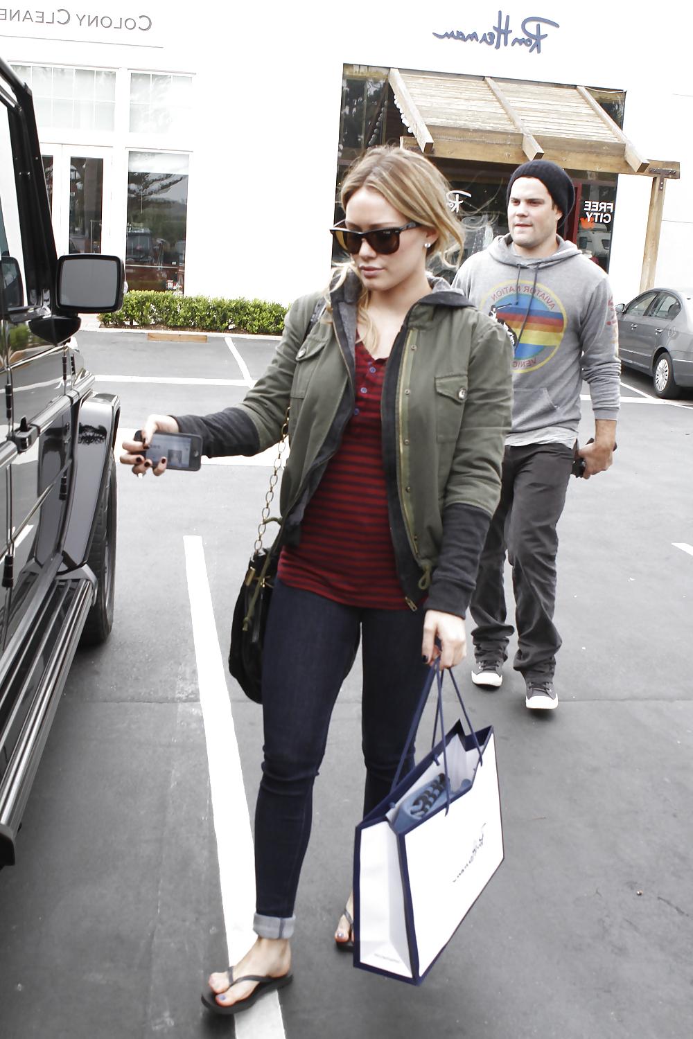 12P Hilary Duff - in jeans while out in Los Angeles