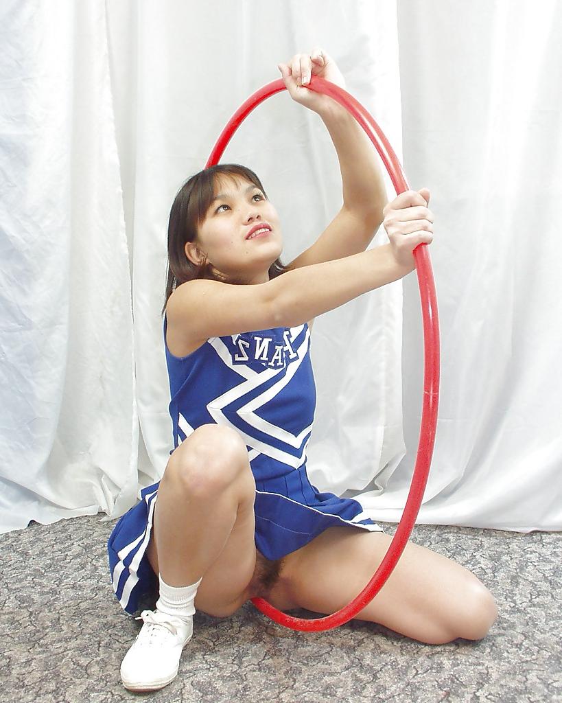 16P Naughty thai cheerleader flashing her fanny and inviting pussy