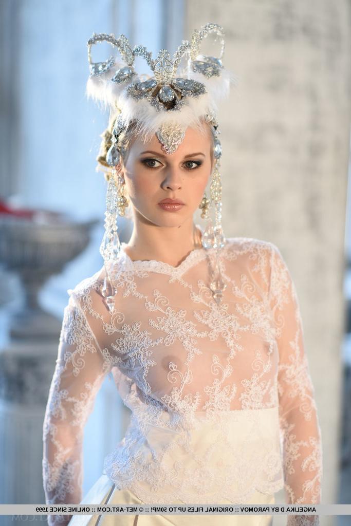 18P Euro babe Angelika D baring phat teen ass beneath glamorous wedding dress