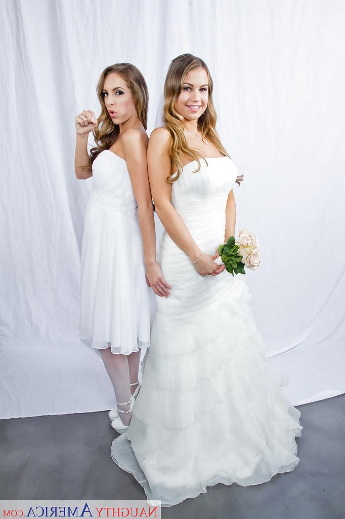 16P Pornstars Kendall Kayden and Kimmy Granger having lesbian sex after wedding