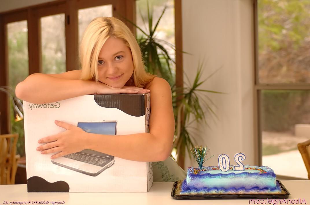 16P Pics of Alison Angel having a sexy birthday