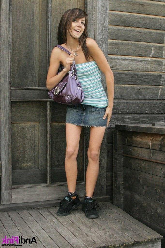 20P Pictures of teen chick Andi Pink giving you a tease outside