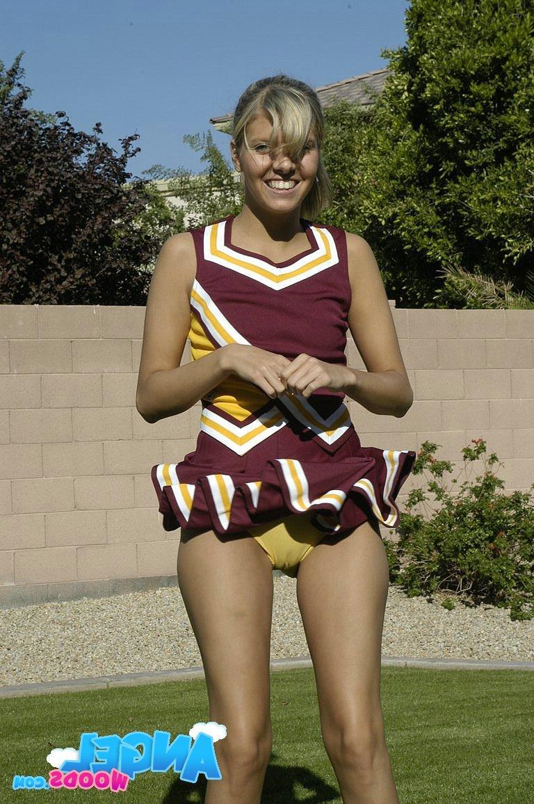 20P Pictures of teen Angel Woods being a naughty cheerleader