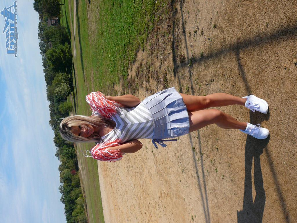 16P Ann Angel as a hot cheerleader